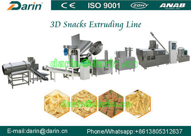 Vielzahl formt Prozesslinie der 2D Erbsensojaextrudermaschine des Snack-Foods der Kugel 3D knusperigen